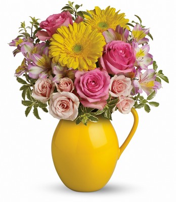 Teleflora's Sunny Day Pitcher Of Charm